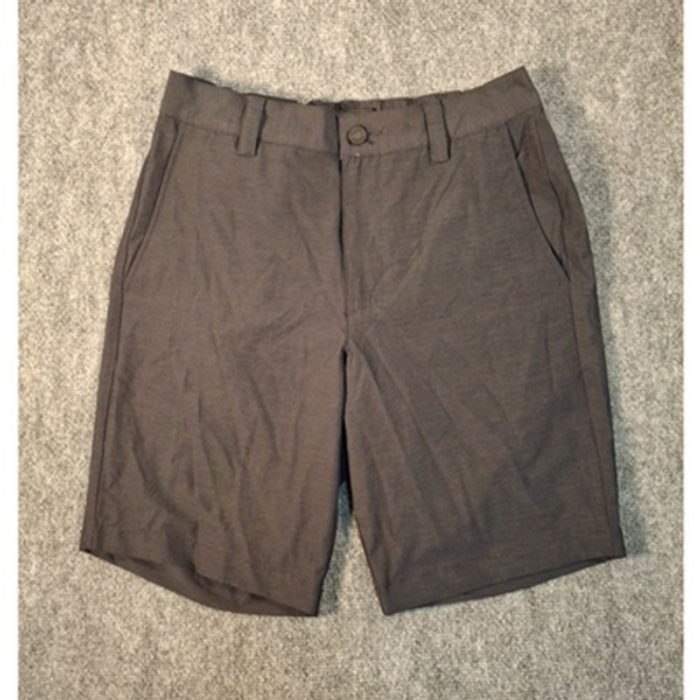 Banana Republic Comfort Flat Front Shorts Mens Stretch Wicking, Black, 30, New